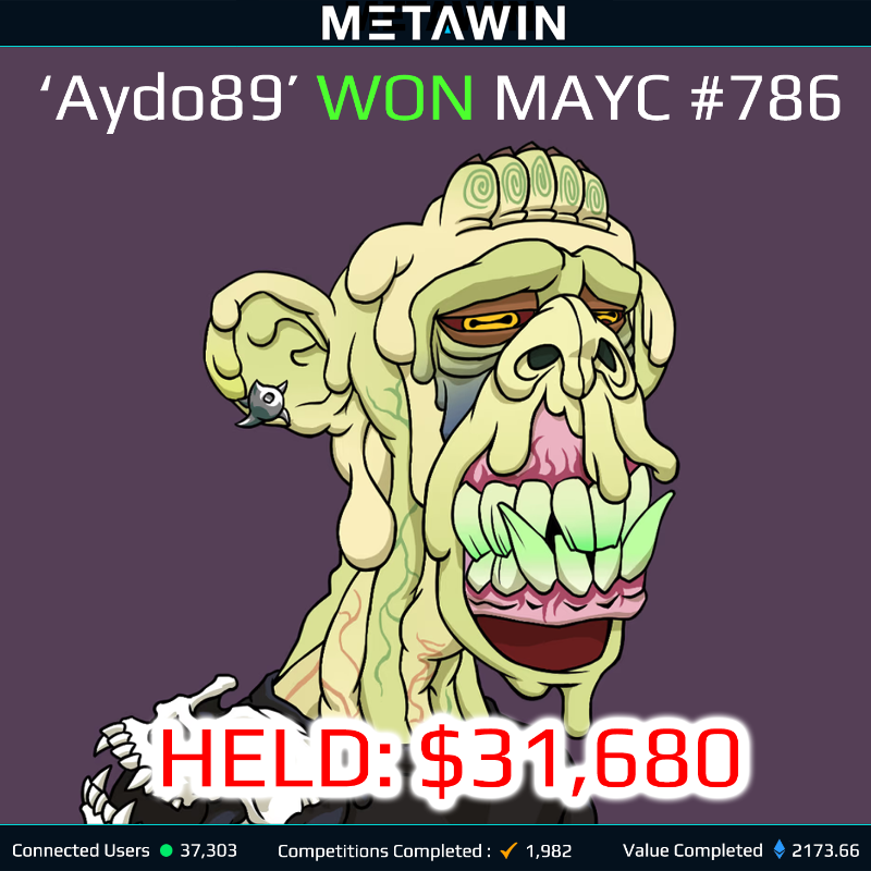 MetaWin's tweet photo. $3.5m in NFT Value has been won at MetaWin to date. 

Some folks trade, some hold.

Enter our next competition at: https://t.co/YQa0I8g8bO