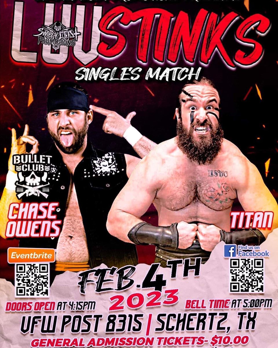 SmoothBoris's tweet photo. February 4th, The Smooth Criminal returns to Simply Lost Promotions for 💔Luv Stinks💔
I will make another statement and prove one more time why I am one of the best in Texas!
#robboris #SimplyLost #wrestling #texas #wwe #aew https://t.co/ig7LGeA1DX