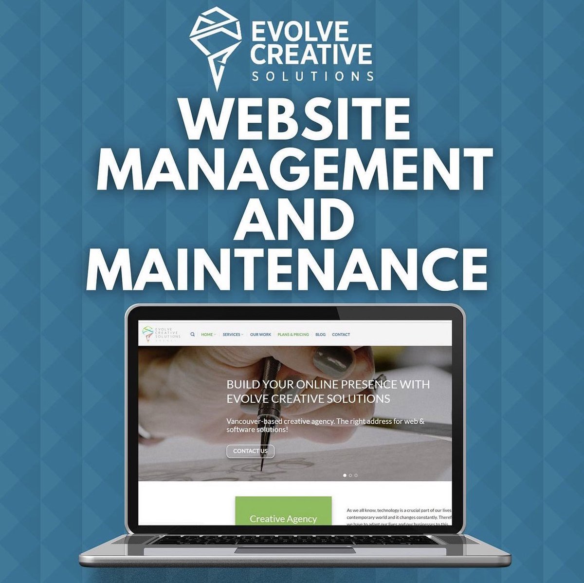 EvolveCreative's tweet photo. 💻 Managing and maintaining your website to let you focus on your business.

By performing essential updates and adding content, we will be able to manage, maintain for your website. 

💡Find out more about our website management services today!

🎯https://t.co/uVy18pADw4 https://t.co/t6Fq33T7dX
