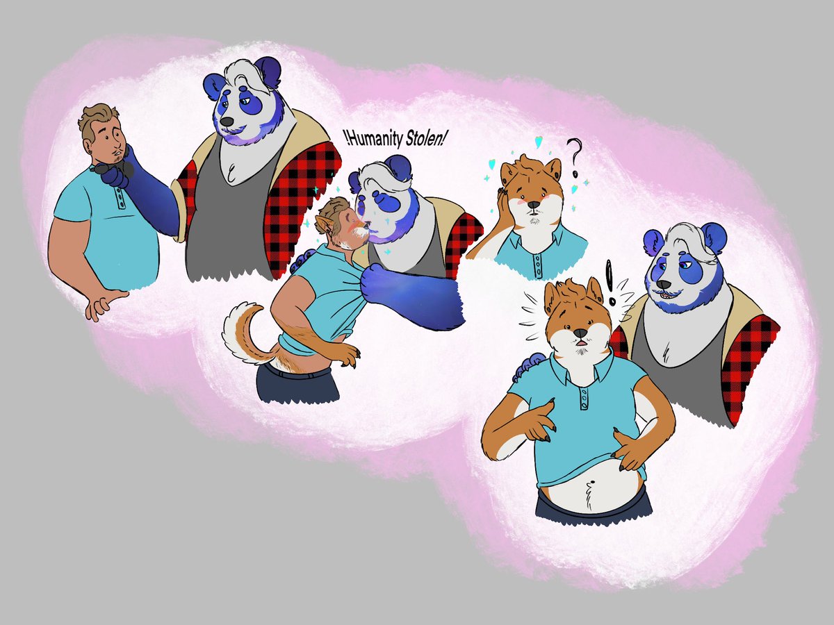 I finished this sometime last October but never posted cuz i got a lil eugh with the lack of action in the poses. I love transformation but i cant get it right sometimes. Still i like the way i finally got a good yoggy mustache down lol. Beware his humanity stealing smooches!