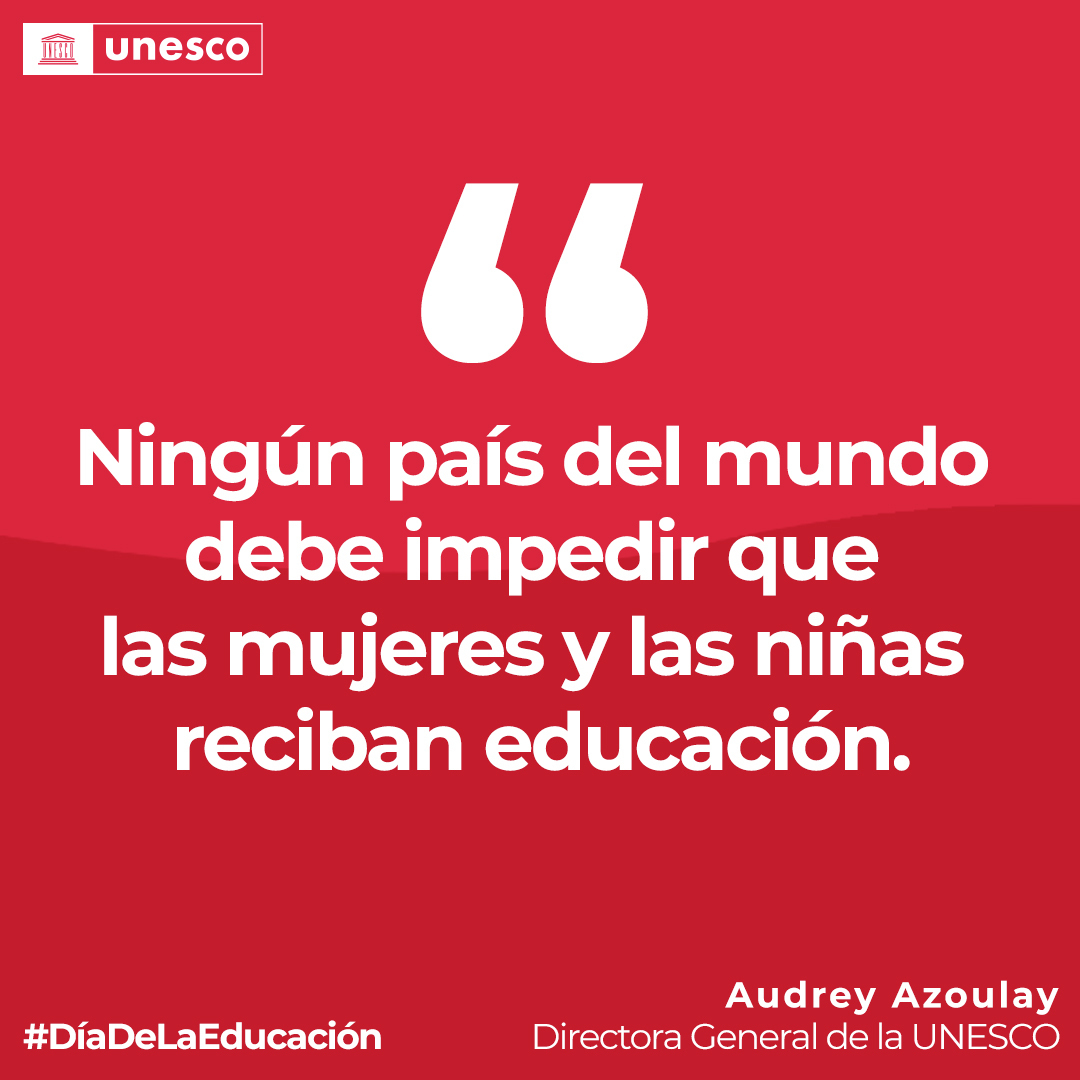El número de mujeres universitarias aumentó drásticamente en los últimos 20 años en Afganistán.

Hoy, se les prohíbe ir a la universidad.

Todos tenemos derecho a la educación. unesco.org/es/days/educat… vía @unesco_es #DíaDeLaEducación