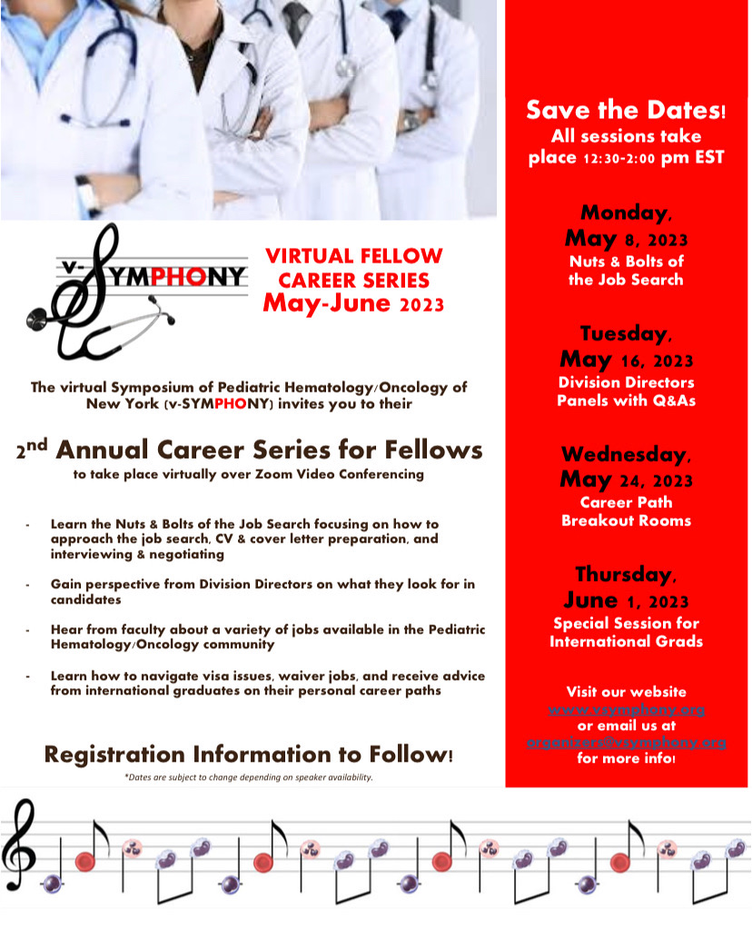 We are very excited to announce our upcoming Second Annual vSYMPHONY’s Career Series 👩🏻‍⚕️👨🏻‍⚕️ Save the dates 📆‼️

We’ll return with our lecture series in two weeks… February 7‼️ See you soon!