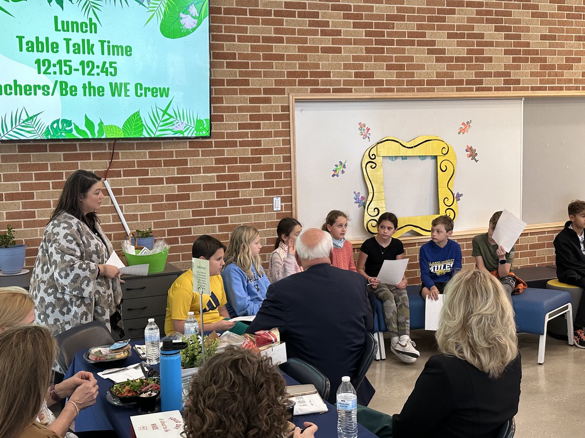 Watch Us Grow is this year's theme at <a href="/WoodridgeElem/">Woodridge</a> and the focus of today's Learning Walk with Trustees and District leaders. The Be the We crew did an AH-mazing job guiding visitors and sharing what they're most proud of about their school! #SchoolBoardMonth #NoPlaceLikeAHISD