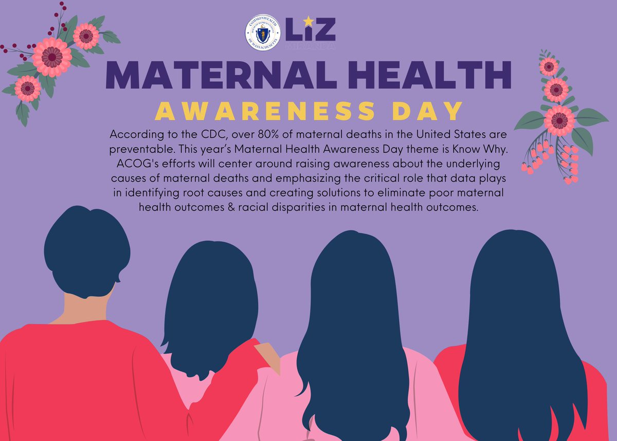 Please join us in recognizing #MaternalHealthAwarenessDay 2023, highlighting the root causes of maternal mortality & morbidity. Even with the best institutions in the world right here in the Commonwealth, maternal mortality is still a preventable public health crisis.