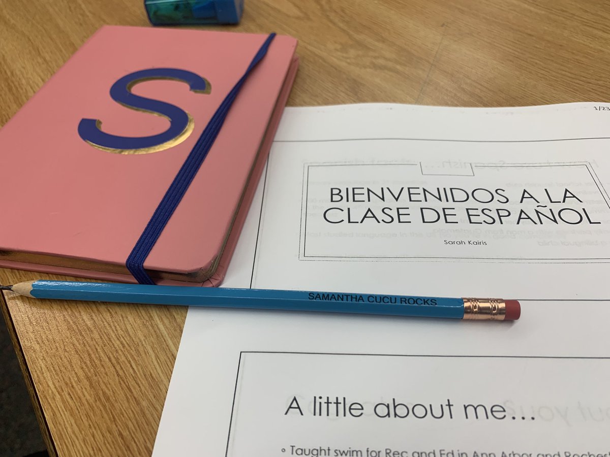 Starting an adult adventure! Si, clase de español!  It helps to have some positive reminders of those that care about me <a href="/k_clinkscale/">Koren Clinkscale, Ed.S.</a> &amp; <a href="/Mrkiebler/">Sean kiebler</a> Big thanks to my partner for being so supportive! @A2RecDirect #Spanishforadults