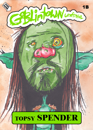 Day 2 of #GoblinWeek2023, today is a double dipper with

Knee On Foocher and Topsy Spender

<a href="/goblintown/">goblintown</a>