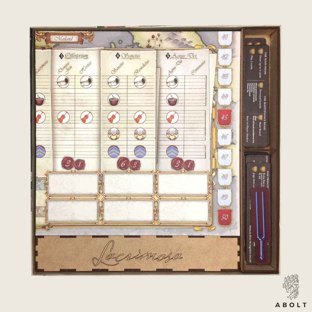abolt_es's tweet photo. #Inserto para #Lacrimosa de #Devir. Válido para juego enfundado y almacenaje vertical/horizontal. Con cajas independientes para cada jugador, cartas, tokens y tarjetas, es una fantástica manera de hacer más ameno el setup y tenerlo todo ordenado. 

Info: https://t.co/3ig6LweXsf https://t.co/mfNeZMhjnK