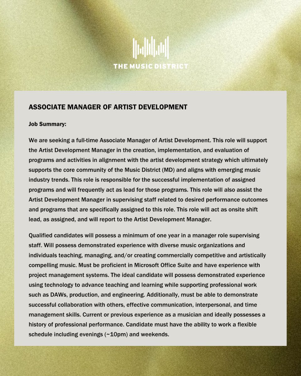 The Music District tweet media