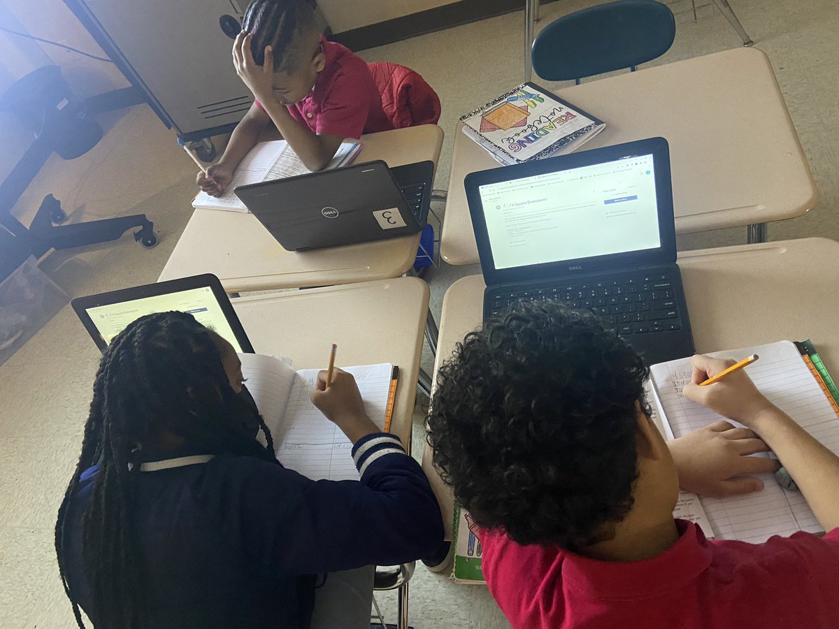 MsJohnsonClass_'s tweet photo. Today we used the 4 square model to help organize our narrative writing using a @noredink writing prompt ! @RPM_ISSD 🧡🖤 https://t.co/17ZxRi18F2