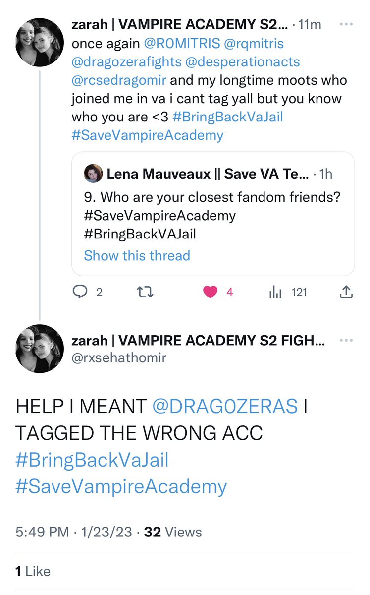 #BringBackVAJail #SaveVampireAcademy