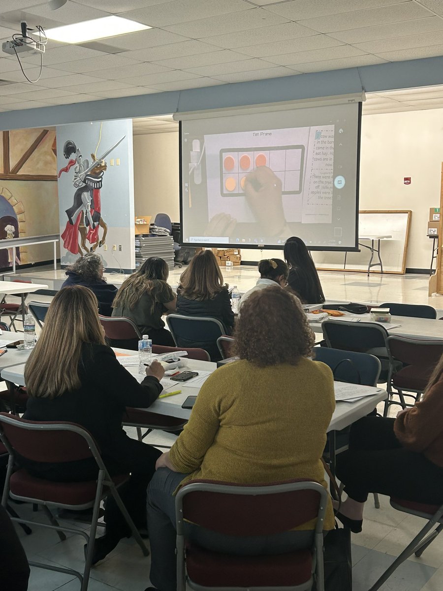 EISDMath's tweet photo. Happy Monday!! Amazing collaboration during our Kinder unit planning. @EISDofSA teachers were able to see cross curricular connections between math and RLA. Thank you @StephanieBueno0 for your leadership #thegreedytriangle @MarissaLiteracy @EISDTeachLearn https://t.co/7tvNHH36Bg