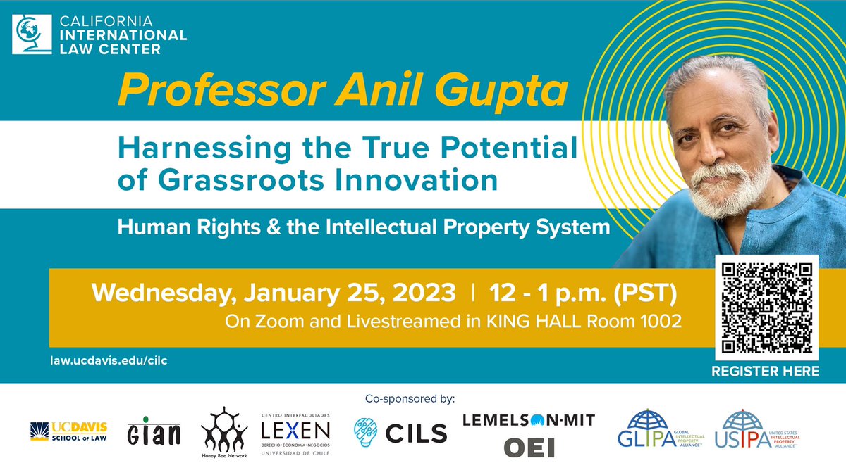 Join <a href="/anilgb/">anil gupta</a> in his presentation on
Harnessing the True Potential of
Grassroots Innovation.
  
Featured commentators include Dr.
Stephanie Couch and Prof. Juan Francisco Reyes. 

Register Today: events.r20.constantcontact.com/register/m?oei…