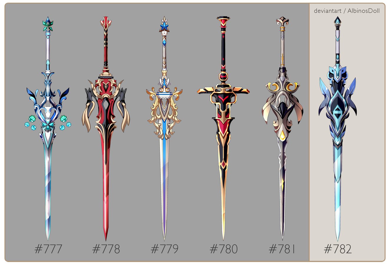 Anime Weapons Selection Sketches by KawaiiAnimeGirlxox on DeviantArt