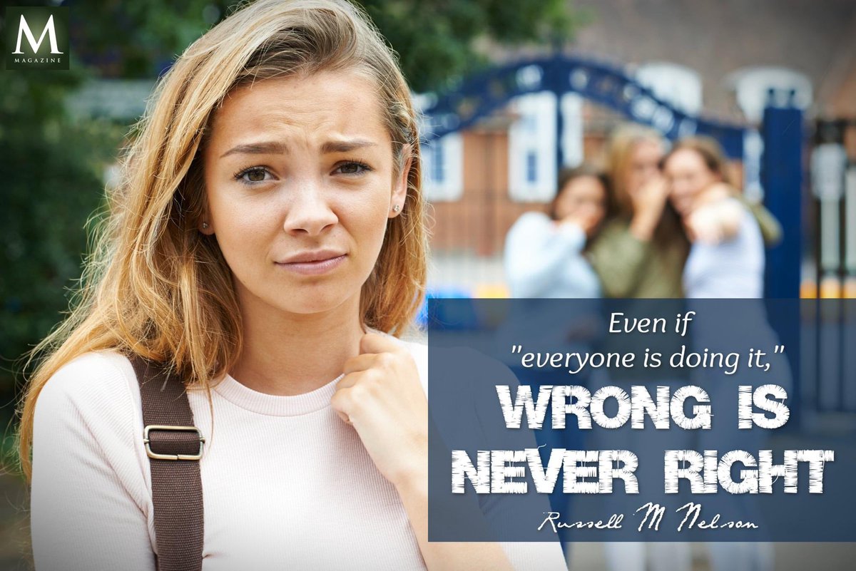 lds_believer's tweet image. &quot;Even if &apos;everyone is doing it,&apos; wrong is never right.&quot; ~ President Russell M. Nelson 

#ChooseTheRight #TrustGod #ShareGoodness #LightTheWorld #LoveOneAnother #ChildrenOfGod #GodLovesYou #CountOnHim #WordOfGod #HearHim #ComeUntoChrist #TheChurchOfJesusChristOfLatterDaySaints