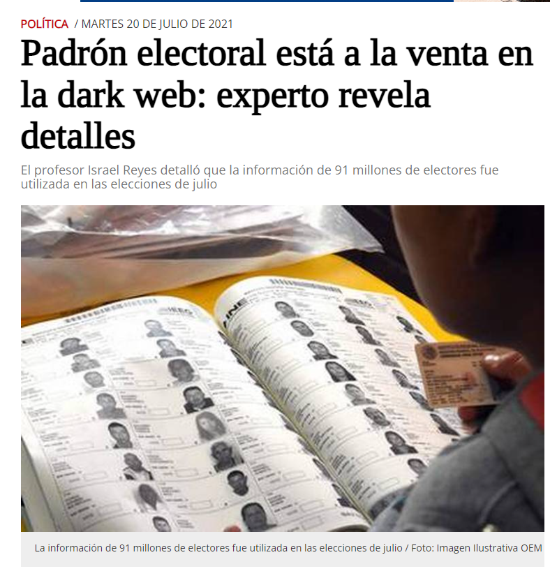 ReformadorN's tweet photo. @CiroMurayamaINE @INEMexico Ya vayanse ALV, si el padrón electoral estaba en venta! https://t.co/dCRy6giOSq