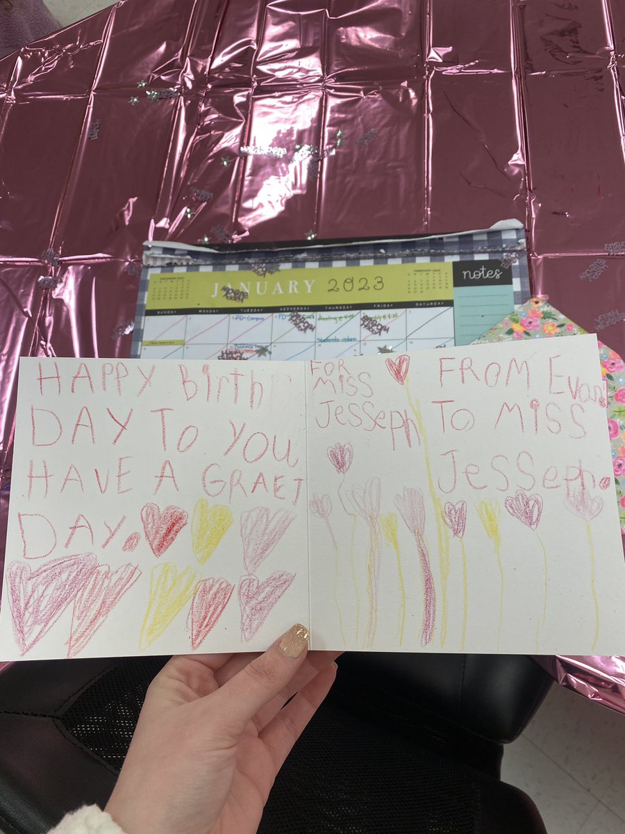Miss_Jesseph_'s tweet photo. My school, my staff, my team, my parents and my students truly made me feel so special today. I’m truly blessed to share my special day with those closest to me! Thank you so much!! ☺️❤️ #blessed #GISD #Feeling26 #VialElementary https://t.co/mu5UOpaKFj