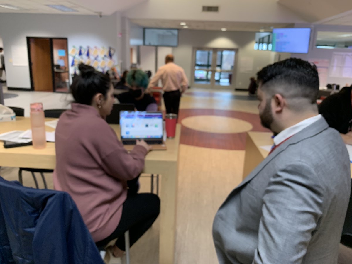 Great visit with our friends from Syosset Schools today. Exploring Synergy and talking about how students own their own learning! #MineolaProud  <a href="/EdTEscobar/">Ed Escobar</a> <a href="/SyoMrSteinberg/">David Steinberg</a> <a href="/RaymondLoverso/">Ray Loverso</a> <a href="/NaglersNotions/">Michael Nagler</a>