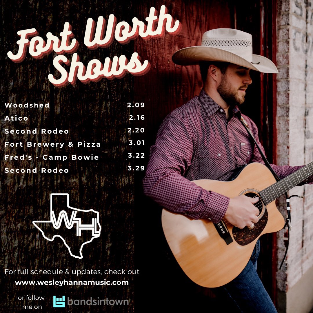 Fort Worth, where ya at? @VisitFortWorth @HearFortWorth #texasmusic #fortworthmusic #fortworthmusicscene #americana #altcountry #texascountry #traditionalcountry #supportlocalmusic