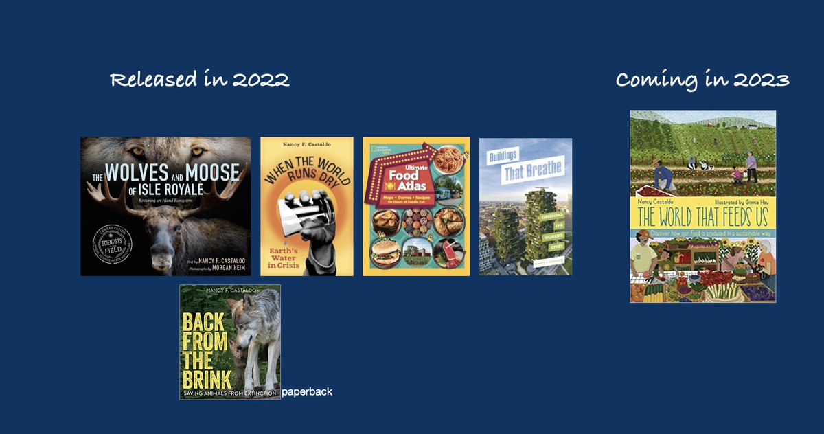 Hi  #MGBookChat!  I'm Nancy Castaldo, author of many #STEM #STEAM #nonfiction #MGlit titles. 
@ClarionBooks @TheTeacherRoom @NGKids @QuartoKids