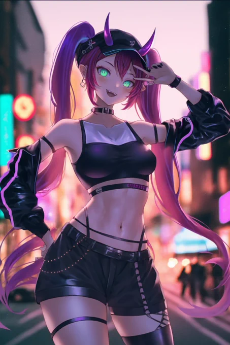 Vtuber関連の単語はプロンプトに一切含んでないのにFPS上手そうな子が生成されてしまった… #画像生成AIはこれがあるから怖い 
