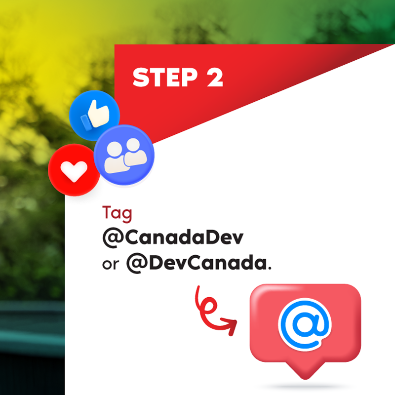 CanadaDev's tweet photo. 📢 #IDW2023 contest alert! 

Hey Canada, we’re inviting you to showcase how you plan to incorporate UN #SustainableDevelopmentGoals into your daily lives! 

Enter for a chance to meet the minister of international development and have a tree planted in your name! #GoForTheGoals