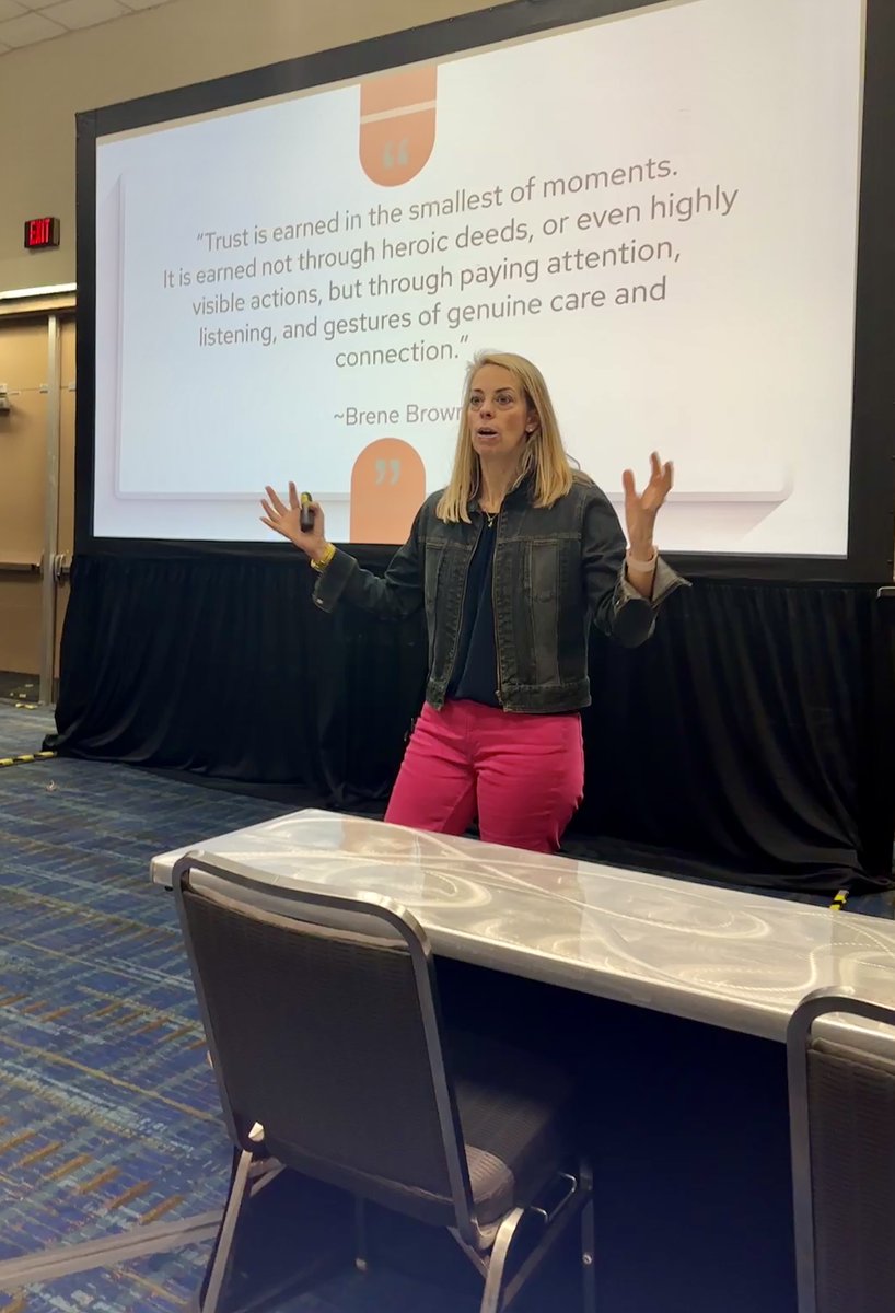 With every interaction, we have the opportunity to build trust! <a href="/nmangum/">Nancy Mangum</a> @TheresaGibson19 #SchoolCulture #RelationshipsMatter <a href="/fetc/">FETC</a> #FETC #FETC2023