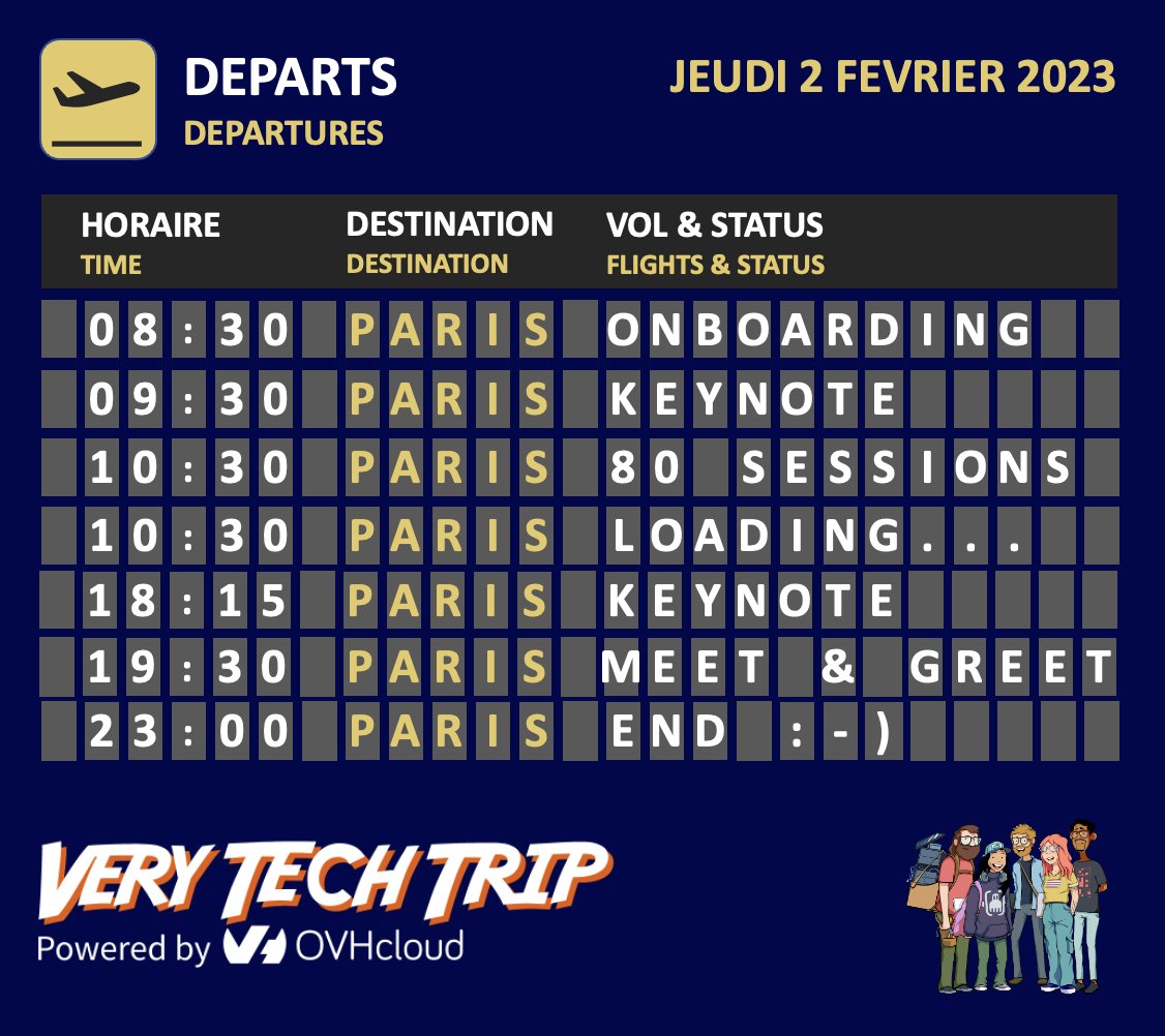 laublin's tweet photo. 🌍 ✈ Dernier appel pour le Road Trip en destination du pays de la Tech ! Réservez vos billets gratuitement au VTT sur https://t.co/oTrI7uiJ4i pour la convention  dédiée aux aventuriers de la Tech sur Paris !

🗓 RDV le Jeudi 2 février pour le Very Tech Trip #VeryTechTrip https://t.co/ZNKUtnSvtm