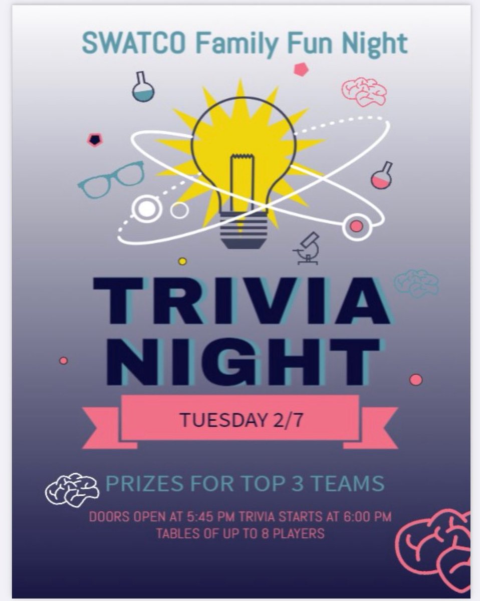 Join us for a Family Fun Night of trivia in the Trent Cafeteria. Doors will open at 5:45 and trivia will start promptly at 6. Prizes will be awarded to our top winners so bring your A game! <a href="/TrentMSFISD/">Trent Middle School</a>