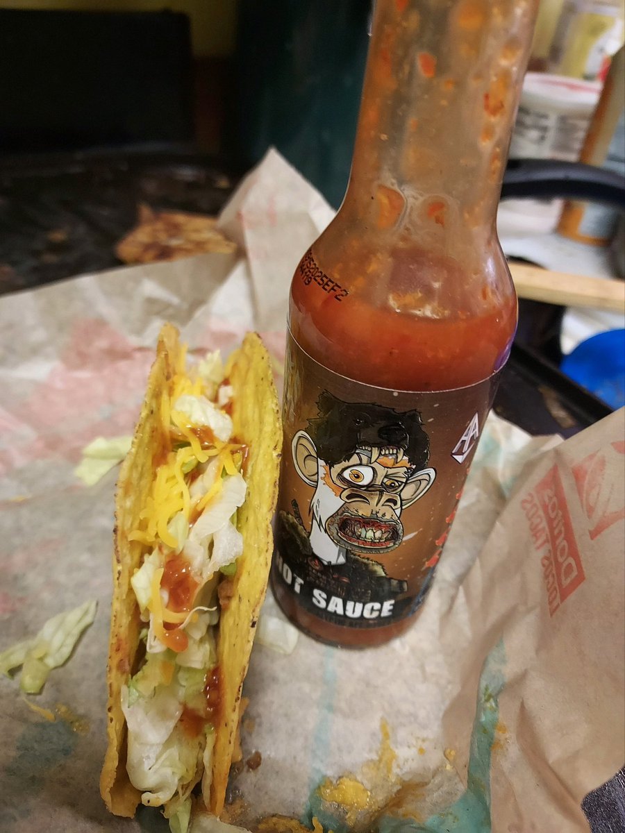 Buddy order some Taco Bell but he wanted that #AAPES sauce 🔥🥵<a href="/apocalypticapes/">Apocalyptic Apes | 🦍</a> <a href="/AAPEQueens/">Apocalyptic Queen Apes 👑🦍</a>