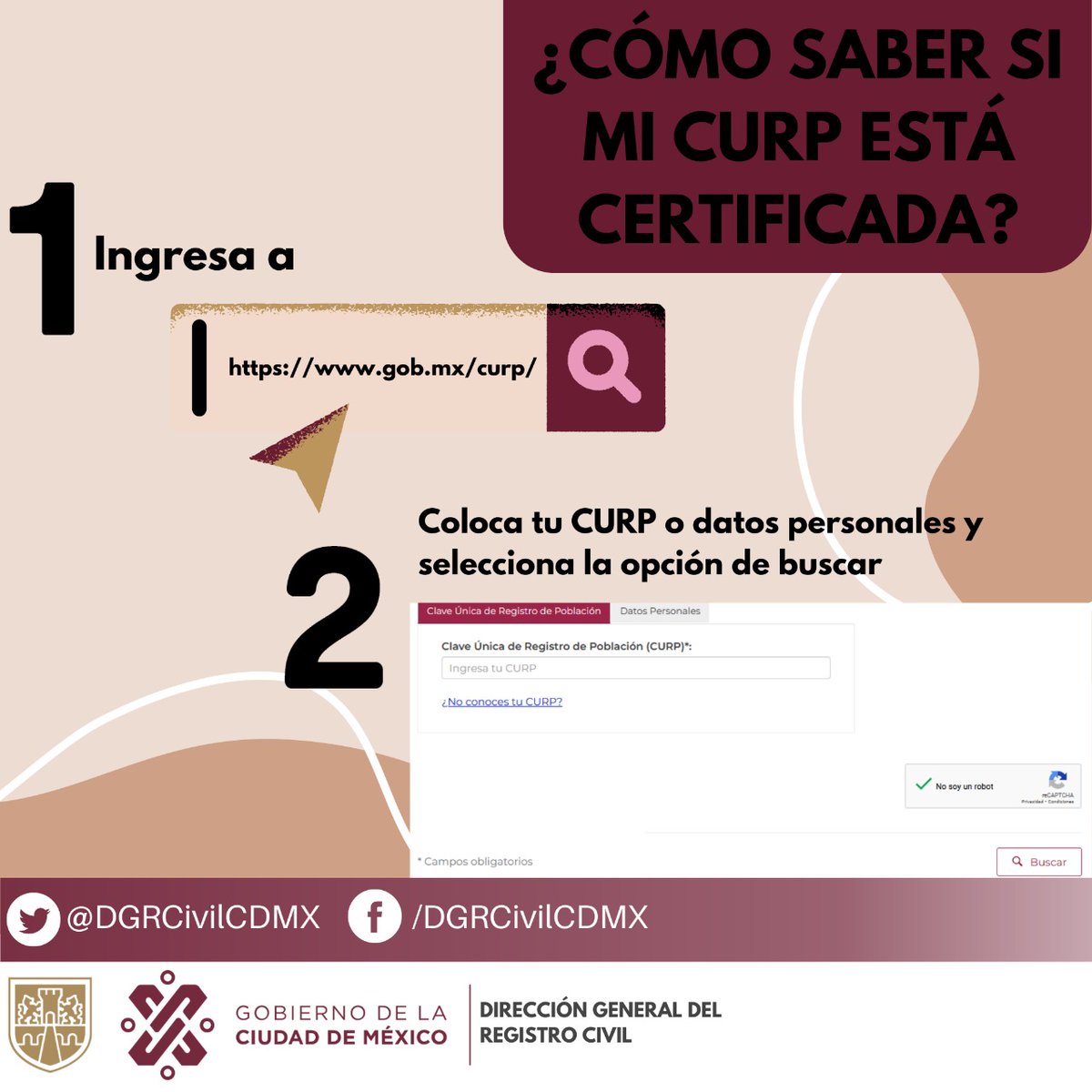 DGRCivilCDMX's tweet photo. 📄Conoce los pasos para poder certificar tu CURP y las causas por las cuales no está certificada
#ElRegistroCivilInforma
#ElRegistroCivilSeTransforma https://t.co/O7DitbMu0p