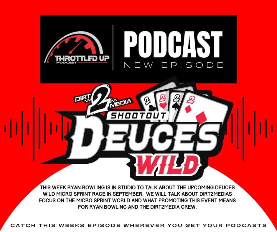 ‼️New Episode Alert‼️

@ryanbowling_ from <a href="/dirt2media/">dirt2media</a> will join the podcast to discuss the Deuces Wild Shootout.  This 3 day race at US 24 Raceway will be the richest weekend in micro sprint racing.

#MicroSprint #ThirstyGoatEnt #Podcasting #ThrottledUp