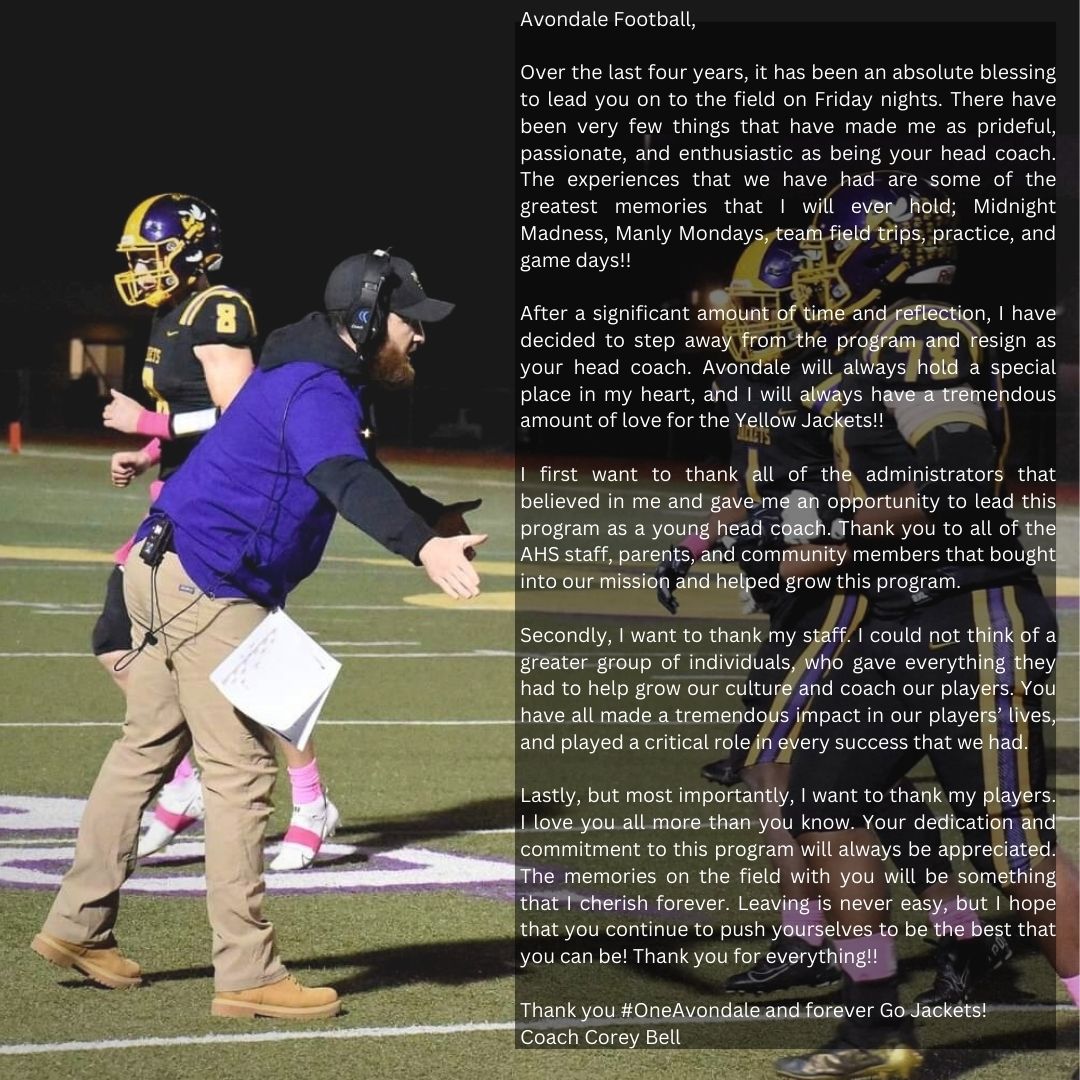 CoachCoreyBell's tweet photo. Thank you Avondale! 
#GoJackets https://t.co/fYek1ifIs1