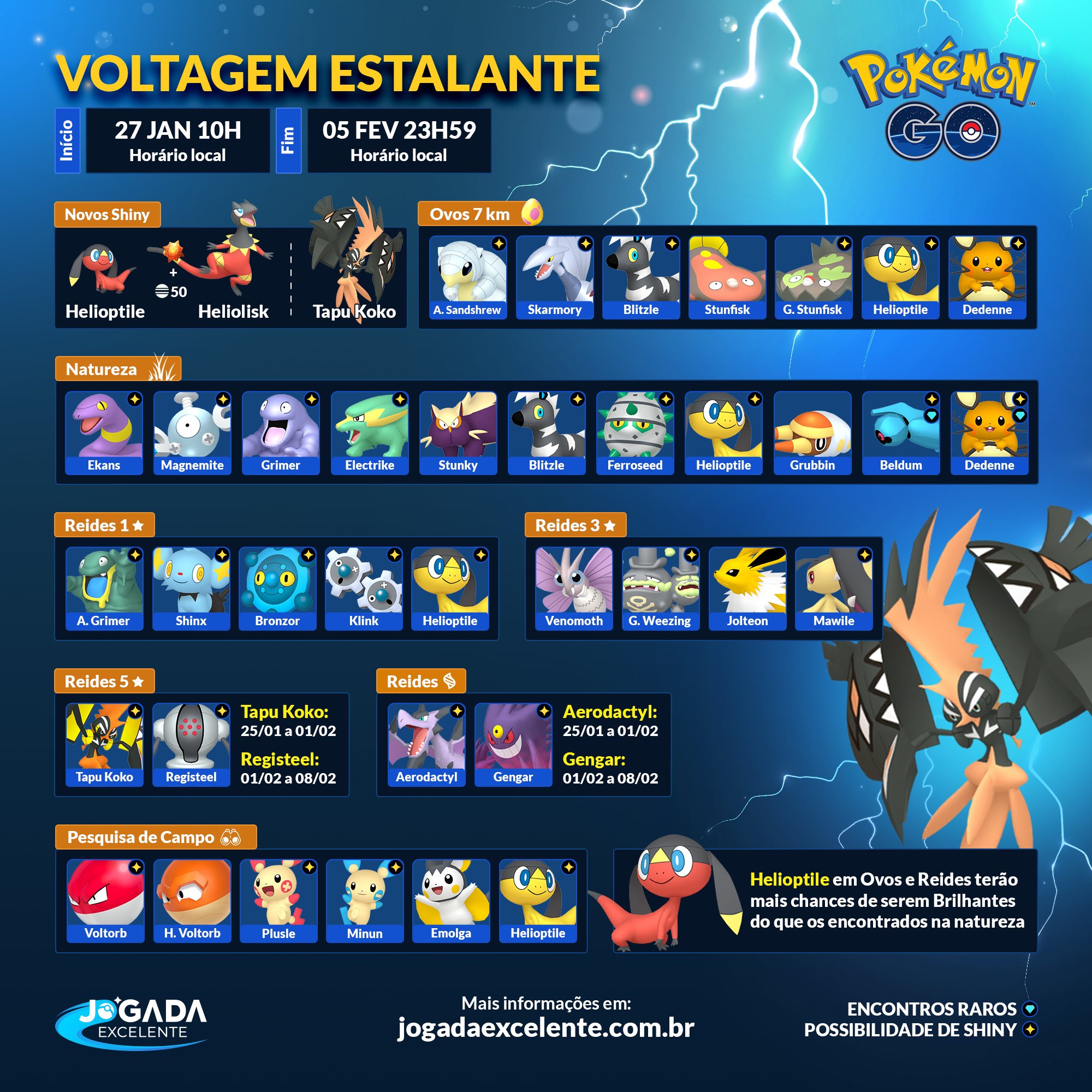 Jogada Excelente on X: Pokémon GO: As Reides de Elite são um novo tipo de  Reide que levam 24 horas para chocar e duram 30 minutos. No dia 16/10 você  poderá enfrentar