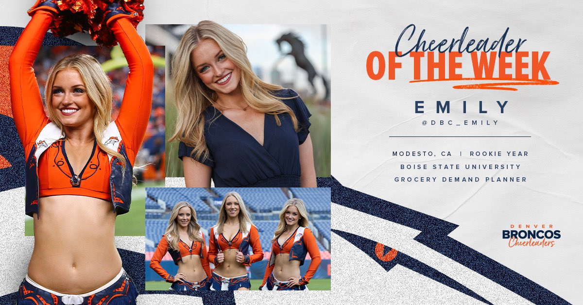 BroncosCheer's tweet photo. Hands up ���‍♀️ if you’re ready to go #BeyondTheBoots with Rookie, @DBC_Emily! 🙌

#DBC2022 https://t.co/ok2bM0Ukws