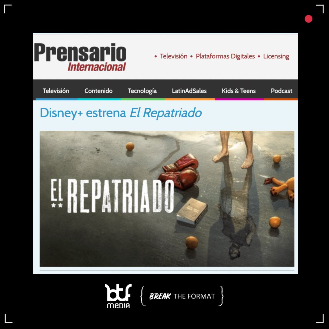 Este es un recordatorio de que si todavía no viste #ElRepatriado corras a ver a este elenco de lujo por <a href="/disneyplusla/">Disney+ Latinoamérica</a>

¿Qué te gustaría conocer sobre esta producción de #BTFMedia?

#BreakTheFormat