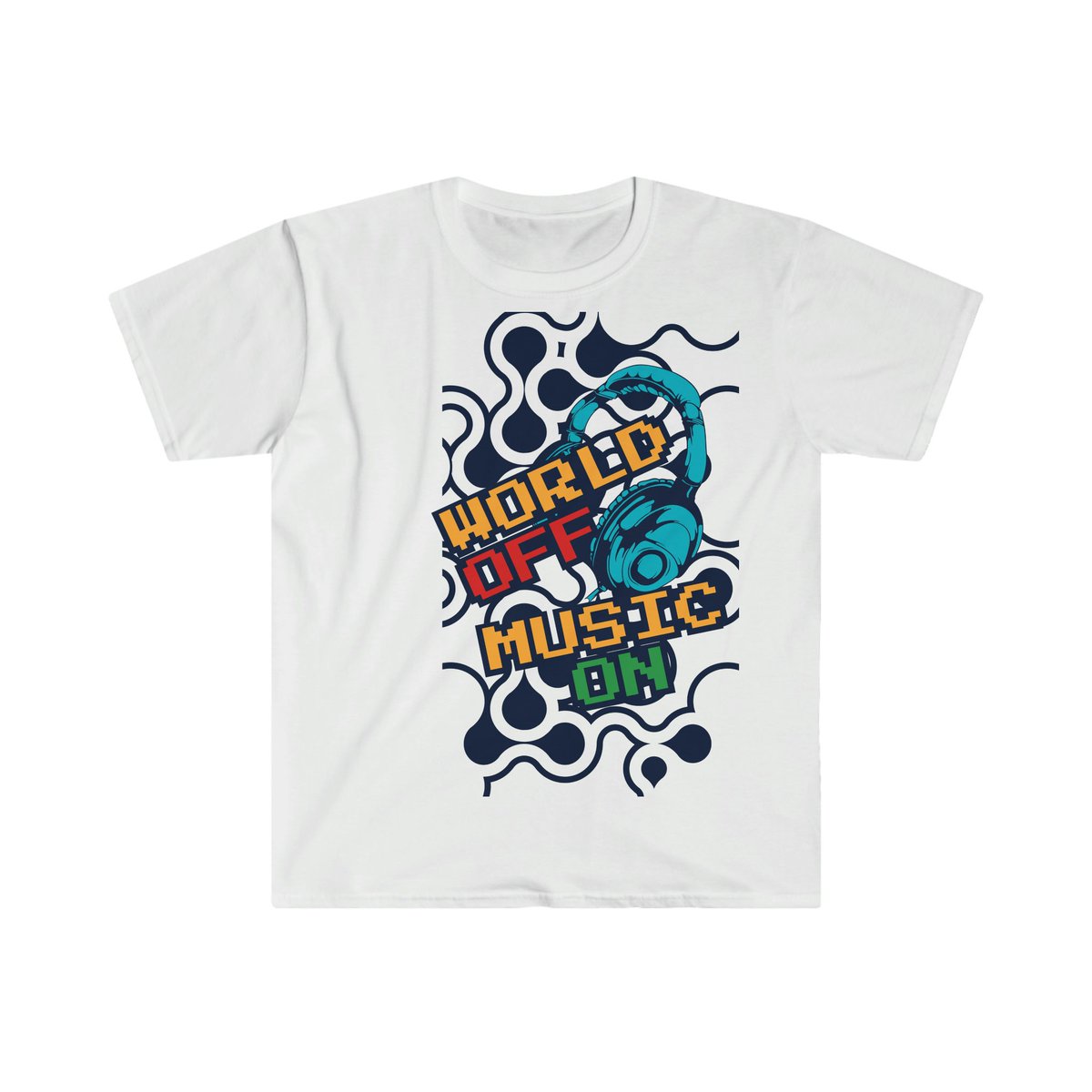 project_phil's tweet image. Excited to share the latest addition to my #etsy shop: World Off, Music On - Unisex Softstyle T-Shirt etsy.me/3HqjSYW #teesteesteestees