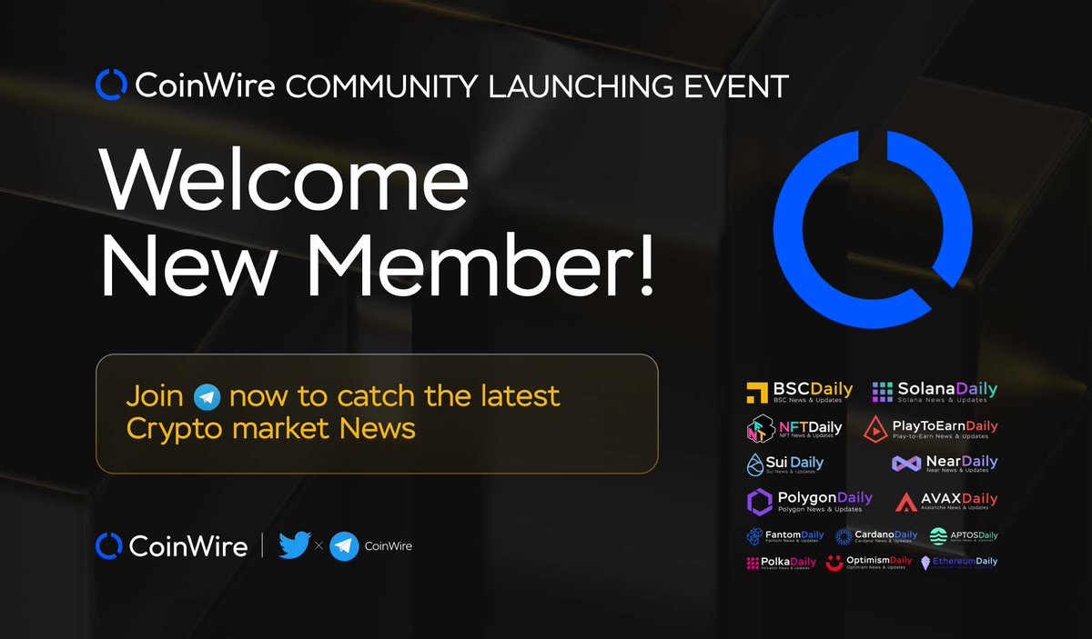 📢 LIMITED OAT GIVEAWAY - BSC Daily x @coinwirehq

🚀 CoinWire Community Launching Event

Let's get on the boat to #BUIDL your insights &amp; catch the latest #NEWS &amp; #UPDATES about the crypto market: t.me/coinwirehq 🔥

➡️ Mint your OAT: galxe.com/bscdaily/campa…

#GalxeOA