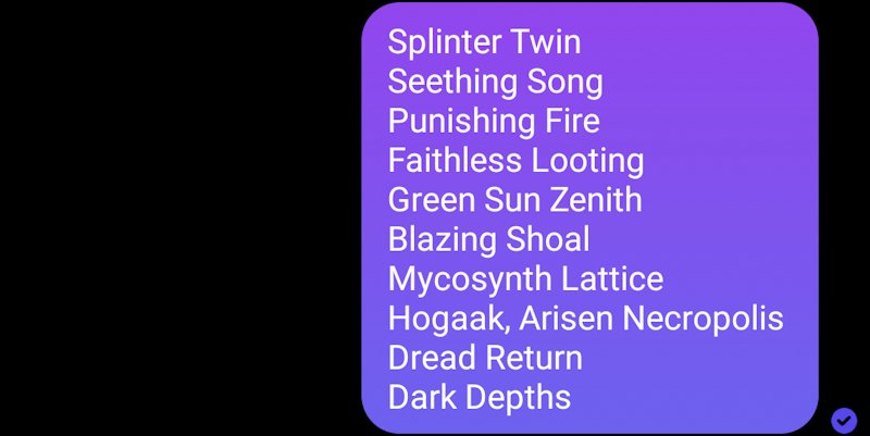 So we're having a discussion and we think a few cards can get unbanned in modern.  What are your thoughts?
 #mtg #magicthegathering #MTGONE #mtgmodern #mtgbnr #teamsnapcast