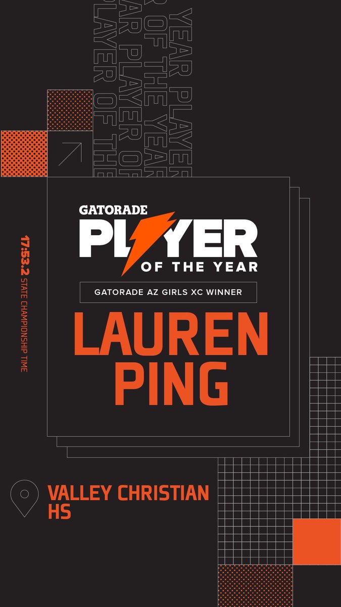 vctrojans's tweet photo. Lauren Ping is the 2022-2023 Gatorade Arizona Cross Country Runner of the year! Her fourth in total, first as a Trojan! We are so proud of you, @laurennping and happy you’re a Trojan! LET’S GO! @Gatorade #GatoradePOY https://t.co/qCywioNcbj