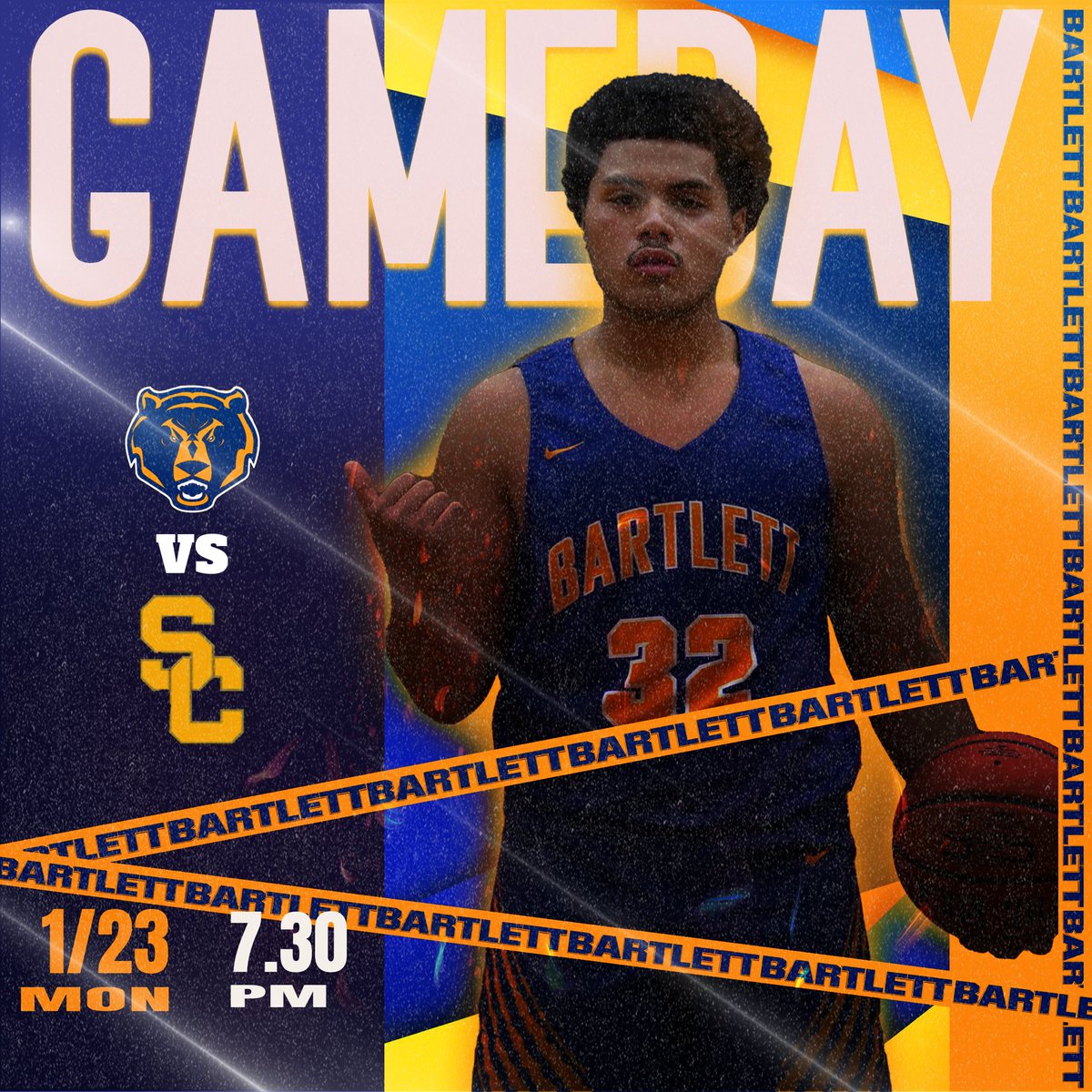 🐻💛💙GAME DAY ! 💛💙🐻       ⏰7:30pm
🏢@ Bartlett 

LETS GO BEARS !!!!! 🐻💛💙🏀