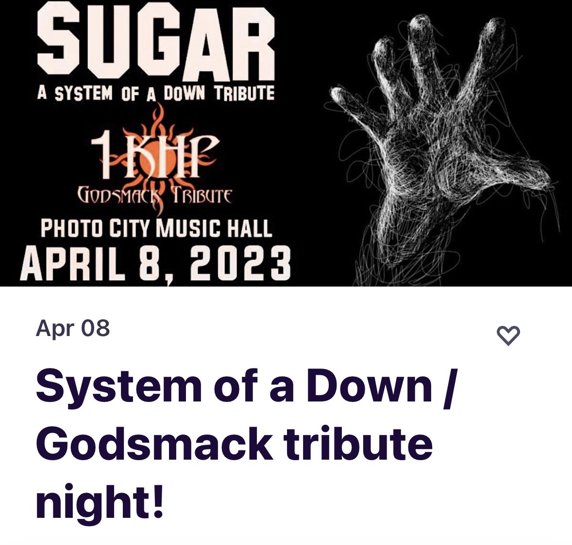 Jemerson03's tweet photo. @Spotify SENT ME THIS EMAIL AND I ALMOST HAD A HEART ATTACK. BUT ITS ACTUALLY A SYSTEM OF A DOWN TRIBUTE BAND. NOBODY TALK TO ME https://t.co/xBXdBejjjN
