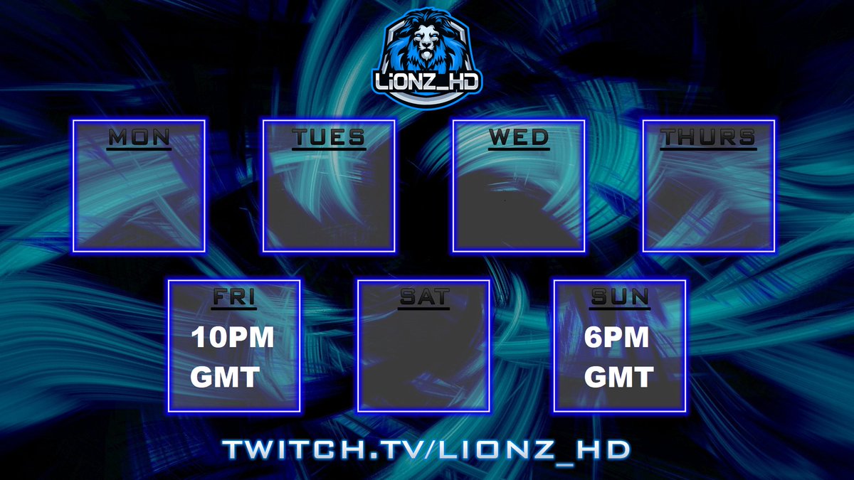 Lionz_HD's tweet photo. Stream scheduel for the week!

Friday- 10:00 PM GMT
Sunday- 6:00PM GMT

also big shoutout to @TreyKatxo for creating a schedule Template for me! super happy with it!

https://t.co/P6S6EaLdvE

#twitch #twitchstreaming #TwitchAffilate https://t.co/cI8chCg2nQ