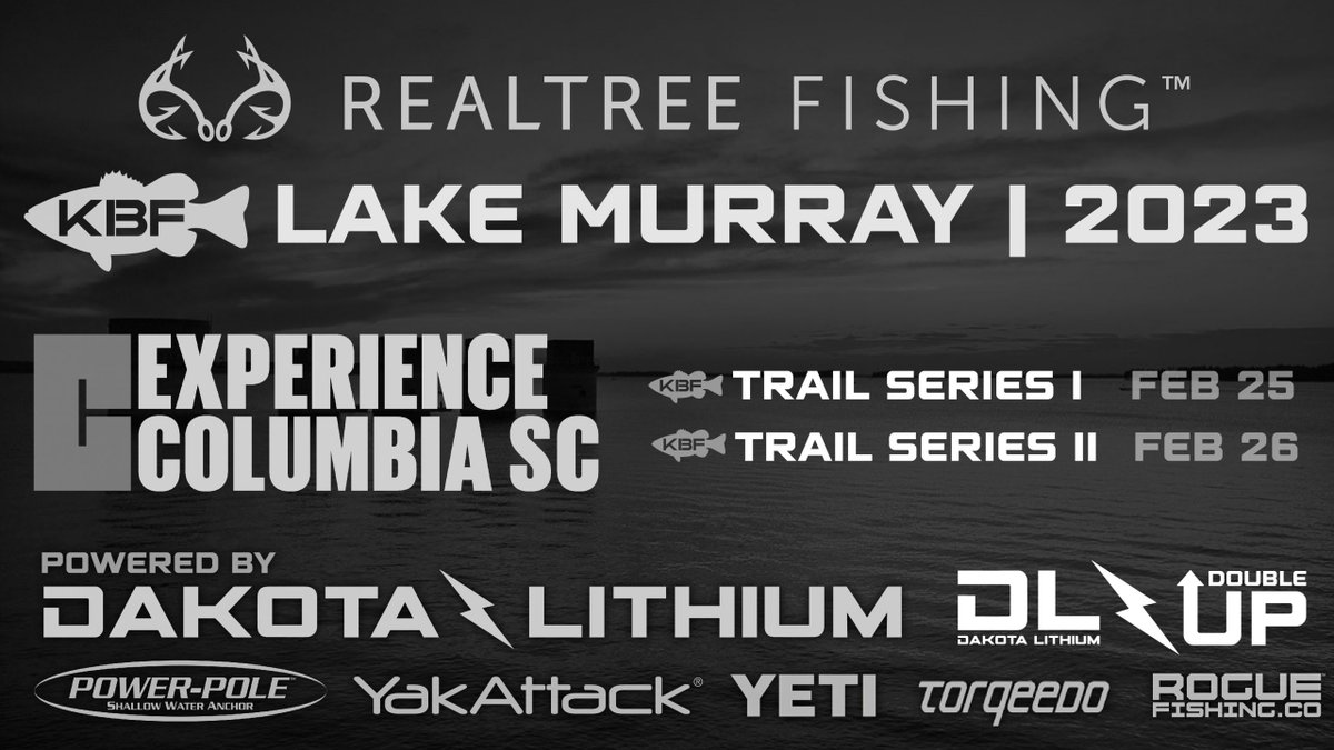 KayakBassFish's tweet photo. There is only 1 week until the @RealTreeFishing #KBFTRAIL Powered by @Dakota_Lithium  visits Lake Murray for its 2nd stop of the kayak tournament season!
Book your plans to visit @columbiasc , and don't forget to Double Up when you register! 

https://t.co/iEiKjolNdg https://t.co/aWRflDWmw7