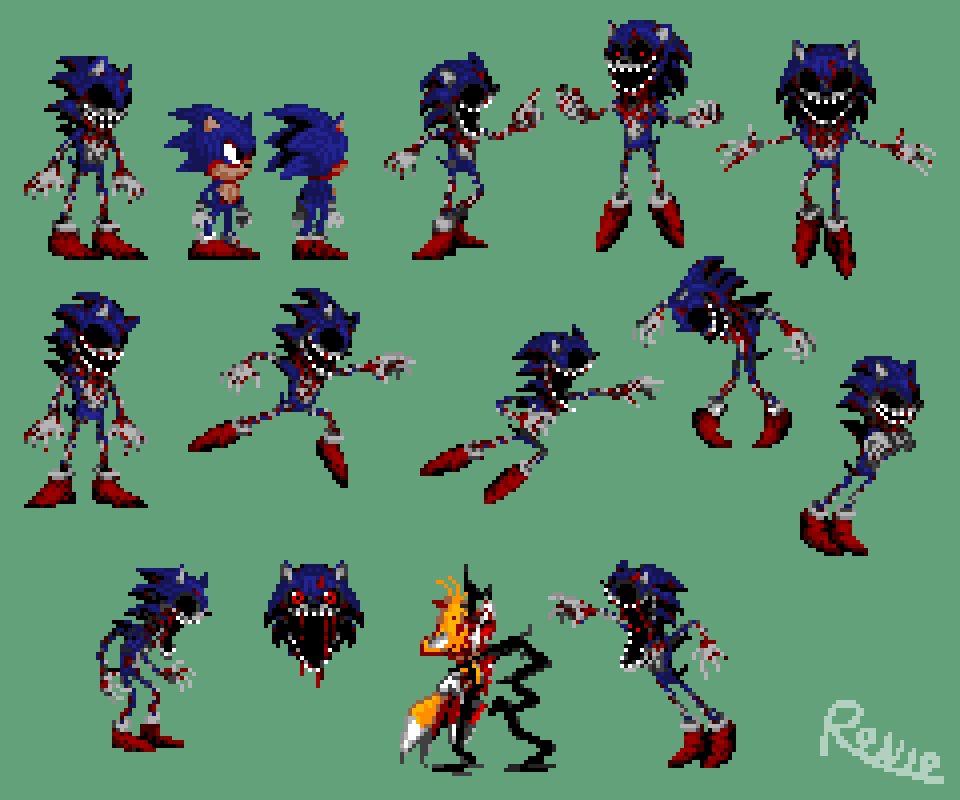 sonic.exe sprite cache by revie03 on Newgrounds