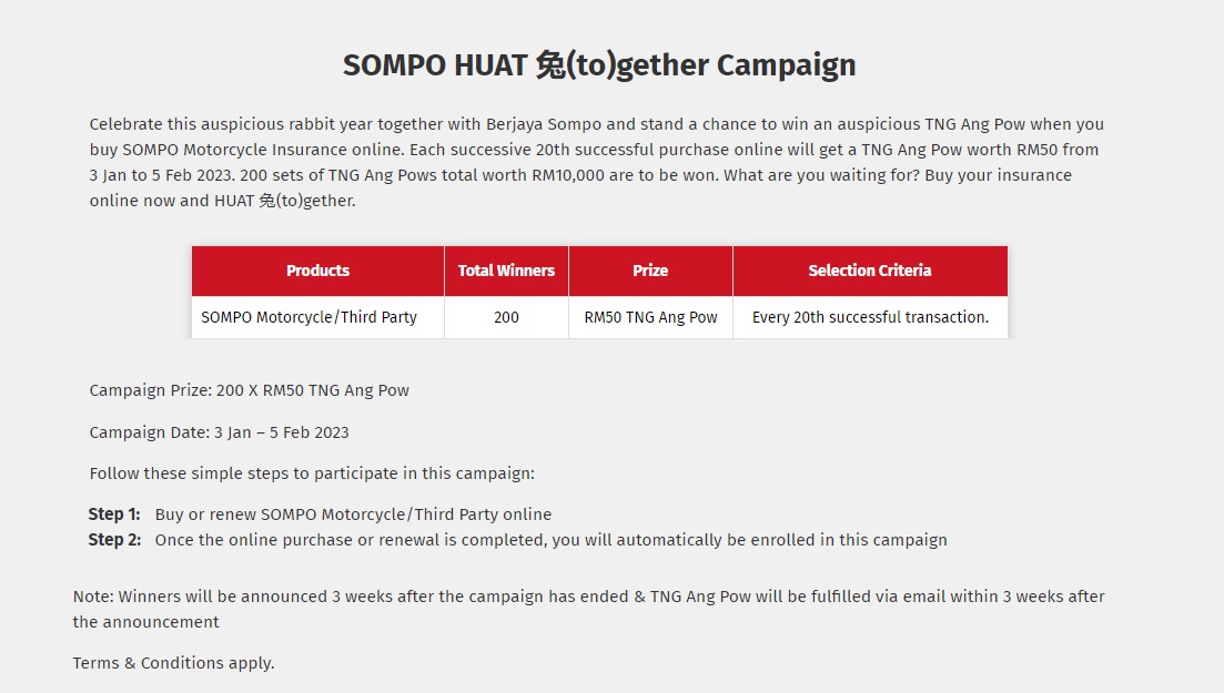 NelayanDigital's tweet photo. Buy Motorcycle Insurance Online and get your reward by joining Sompo Huat Together Campaign. 

Please click the link below

https://t.co/vVeIslM6mE https://t.co/MRjjfs7PJV