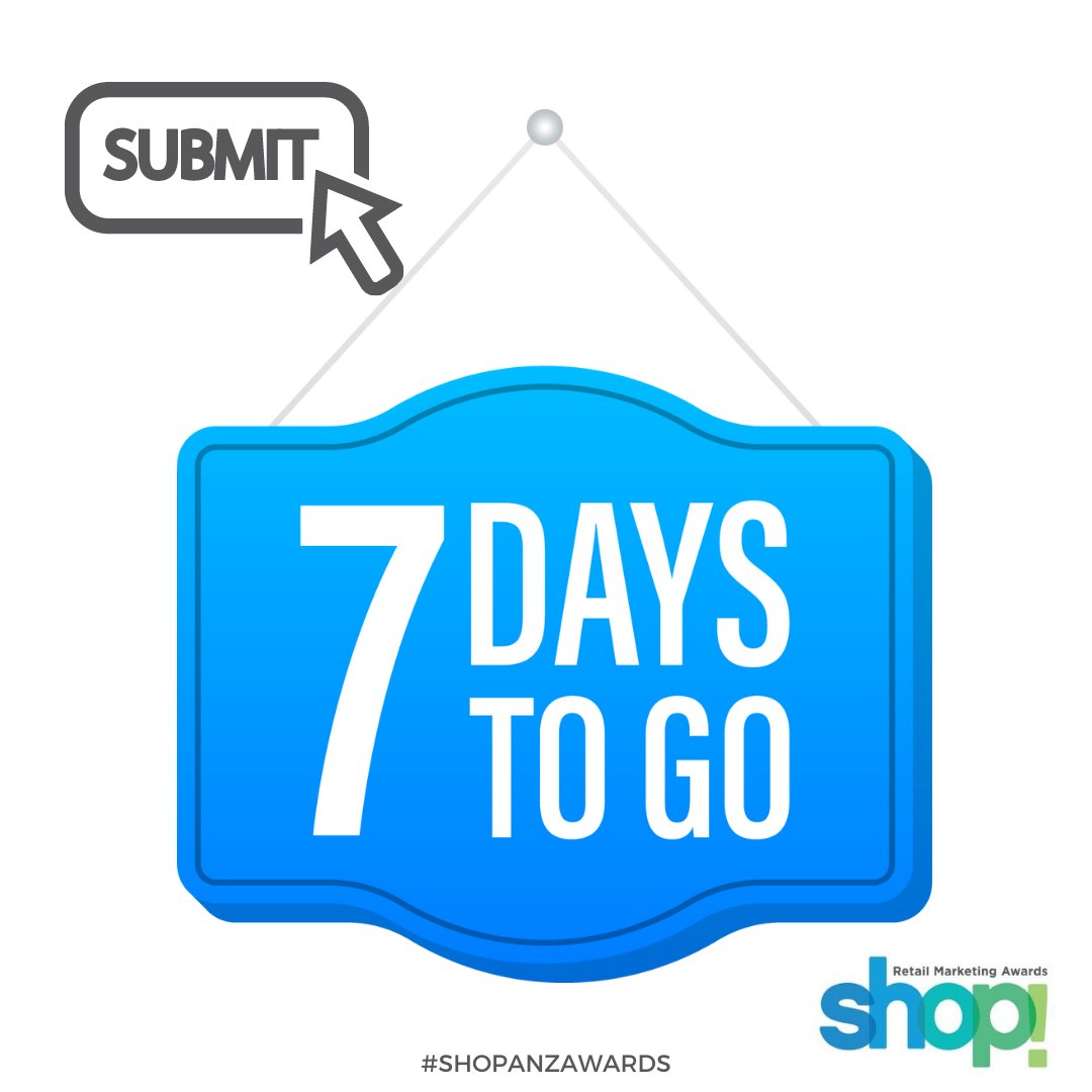 There are only 7 days left to submit your entries.

This can be your last chance to be crowned with a Shop ANZ Award with your innovative and creative projects.

Hurry up and don't miss the deadline!

#submit #timesrunningout #7daystogo #shopanzawards