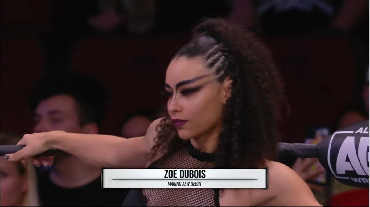 Ms_Bad_Jedi's tweet photo. The grace of the Black Swan of Zoe Dubois, (who seems to have taken a page out of Matt Jackson's book) succumbed to a #SkyeFall!!!

Skye Blue gets the win

#AEWDarkElevation https://t.co/k9ZJrAMeyC