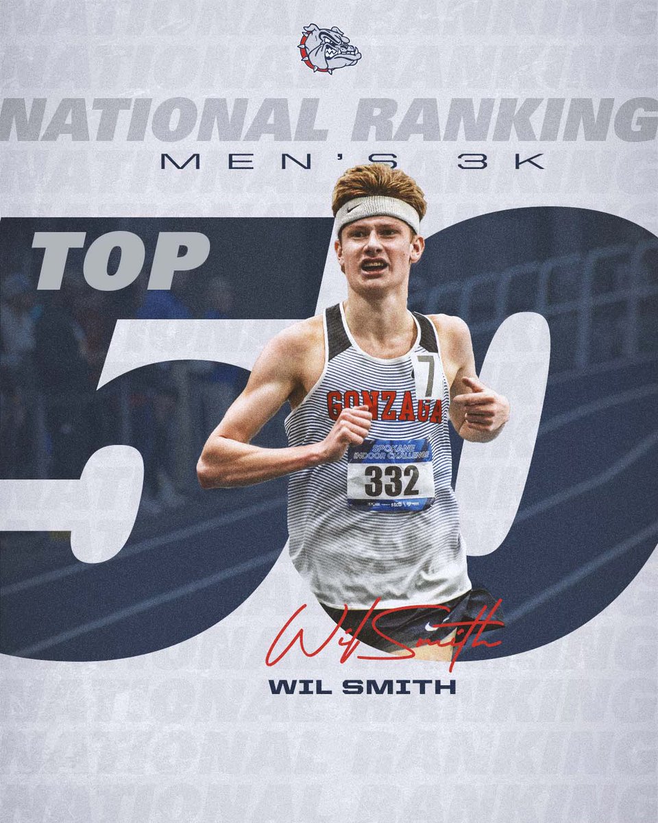 ZagRunning's tweet photo. 4️⃣ runners with times that rank among the Top 50 in the nation! #GoZags https://t.co/bnvXaaO46x