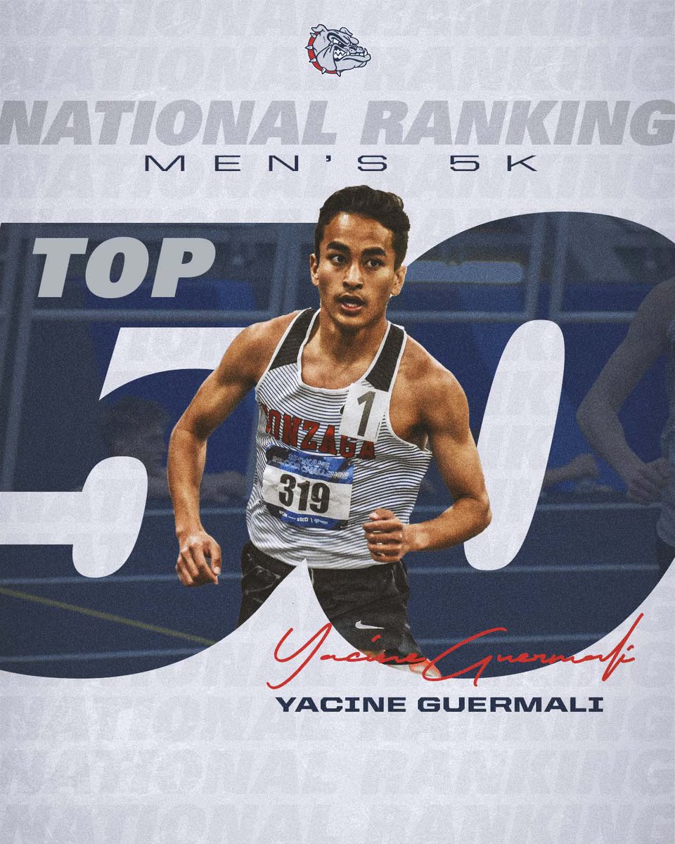 ZagRunning's tweet photo. 4️⃣ runners with times that rank among the Top 50 in the nation! #GoZags https://t.co/bnvXaaO46x