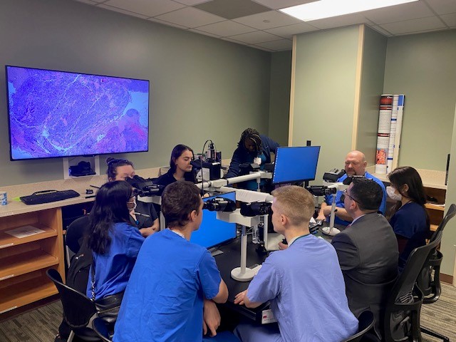 KirillLyapichev's tweet photo. Today we had a great pleasure to have Dr. Khoury @JoeKhouryMD from @UNMC_PathMicro to show @UTMB_Pathology residents some very cool MZL cases with amazing explanations &amp; he gave us a nice overview on “WHO CLASSIFICATION OF HEMATOLYMPHOID NEOPLASMS” He is a real hematopathology🌟! https://t.co/WmCdNlwOKJ
